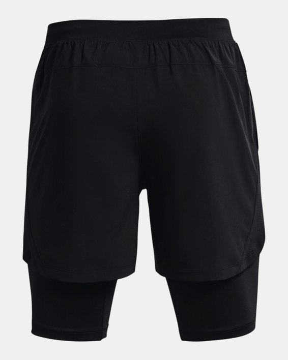 男士UA Launch 5英寸二合一短褲, Black, pdpMainDesktop image number 7